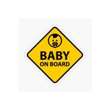 TSC Baby On Board Arabada Bebek Var Araç Sticker Etiket 19CM Renkli, EYMSS256