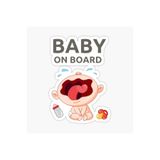 TSC Baby On Board Arabada Bebek Var Araç Sticker Etiket 19CM Renkli, EYMSS259