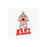 TSC Baby On Board Arabada Bebek Var Araç Sticker Etiket 19CM Renkli, EYMSS260