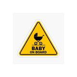 TSC Baby On Board Arabada Bebek Var Araç Sticker Etiket 19CM Renkli, EYMSS261