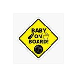 TSC Baby On Board Arabada Bebek Var Oto Sticker Etiket 19CM Renkli, EYMSS281