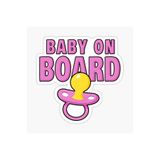 TSC Baby On Board Arabada Bebek Var Oto Sticker Etiket 19CM Renkli, EYMSS285