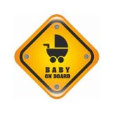 TSC Baby On Board Sticker Arabada Bebek var oto Sticker 19cm