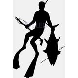 TSC Balıkçılık Dalış Mızrak Ağırlık Şnorkel Araba Sticker