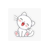 TSC Bebek Kedi Araba Oto Sticker Etiket Renkli A3 Beyaz, Kedixx66