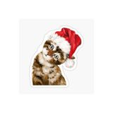 TSC Bebek Kedi Araba Oto Sticker Etiket Renkli A7 Beyaz, Kedixx70