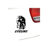 TSC Bisikletçi Yarış Bisikleti Spor Araba Tampon Sticker 17cm Çok Renkli, EY-1-65