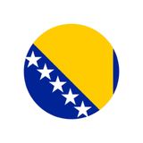 TSC Bosna Hersek Bayrağı Arma Oto Sticker 13cm ve 4cm Mavi 2 Adet, bosnahersekbayrak