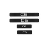 TSC Citroen C6 Carbon Fiber Kapı Eşiği Yazısı Sticker Boya Koruma Çok Renkli, L174