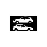 TSC Civic Basık Kasa Sticker Kelebek Cam Yapıştırması Çok Renkli, Siyah1b147