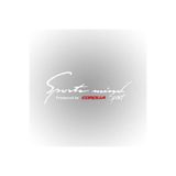 TSC Corolla Sports Mind Oto Sticker 30 cm x 11 cm Renkli, Yazı-1-500