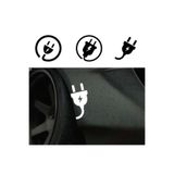 TSC Elektrikli Araba Tampon Fiş Priz Logosu Sticker Etiket Beyaz 14 CM, 22HZRx60