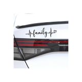TSC Family Aile Kalp Nabız Sticker 30CM Siyah Renk, 85OTOETİKET-63