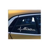 TSC Fiesta Nabız Kalp Atışı Sticker 2 Adet Sağ Sol Kelebek Cam Renkli, Kapikolu-z130