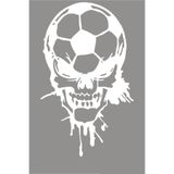 TSC Futbol Topu Ve Kuru Kafa Araç Oto Araba Sticker 15cm Beyaz, 22HZRx71