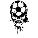 TSC Futbol Topu Ve Kuru Kafa Araç Oto Araba Sticker 15cm Siyah, 22HZRx72
