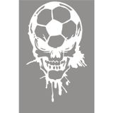TSC Futbol Topu Ve Kuru Kafa Araç oto Araba Sticker Yapıştırma 15cm Beyaz