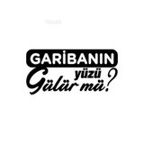 TSC Garibanın Yüzü Gülür Mü Oto Sticker Cam Sticker Siyah 20 X 10 Cm, RENK-Z-Z19