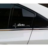 TSC Getz Yan Cam Sticker Oto Kapı Çıkartma Tuning Oto 20 cm x 7 cm Yazı 210 - Çok Renkli - 17CM