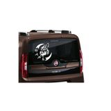 TSC Göktürkçe Kurt Hilal Ay Oto Sticker Etiket Arka Cam Çok Renkli, L241