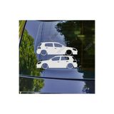 TSC Golf MK6 GTI Kelebek Cam Oto Sticker 17 CM Renkli 2 Adet, 8587T-91