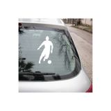 TSC Hızlı Top Süren Futbolcu Oto Araba Sticker Etiket Beyaz Renk 19CM, 22HZRx78