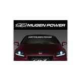 TSC Honda Mugen Power Ön Cam Sticker Yapıştırması Beyaz, Siyah1b110