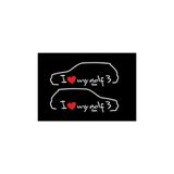TSC I Love My Volkswagen Golf Mk3 Araba Sticker Etiket Yapıştırması Çok Renkli, Siyah1b19