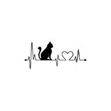 TSC Kalp Kedi Araba Sticker Yapıştırma Çok Renkli, HACERAX131
