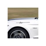 TSC Kalp Nabız Sticker Araba 30 CM Siyah Renk 2 Adet, 85OTOETİKET-65