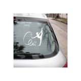 TSC Kalp Ve Dans Eden Balet Sticker Yapıştırma Beyaz Renk 18CM, 22HZRx80