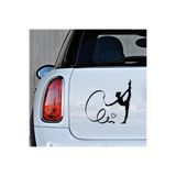 TSC Kalp Ve Dans Eden Balet Sticker Yapıştırma Siyah Renk 18CM, 22HZRx81