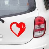 TSC Kalp Ve Fil Işareti Petshop Araba Cam Oto Sticker 25cm