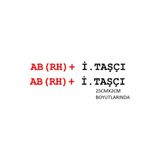 TSC Kan Grubu ve İsim Yazısı Sticker 25x2Cm 2 Adet Çok Renkli, Z2164