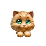 TSC Karikatür Güzel Yavru Kedi Araba Sticker Çok Renkli, STICKER-1A-46