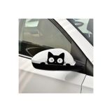 TSC Kedi Araba Ayna Sticker Yapıştırması 14cm Renkli 2 Adet, tscledxqq2