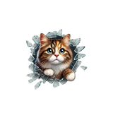 TSC Kedi Araba Sticker 17Cm Arka Cam İçin Uygun Renkli, 8OTOETİKET-57
