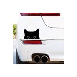 TSC Kedi Araba Sticker Etiket Yapıştırma Siyah Renk 23Cm, 85OTOETİKET-67