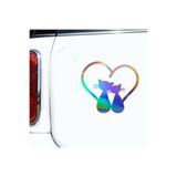 TSC Kedi Çift Motosiklet Araba Sticker 1 Çok Renkli, EyM70