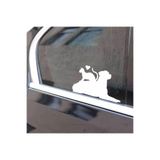 TSC Kedi Köpek Dostluğu Araba Cam Sticker Beyaz 15CM, 85OTOETİKET-69