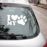 TSC Kedi Köpek Pet Araba oto Sticker Pati Resmi Beyaz Renk