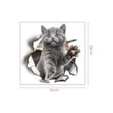 TSC Kedi Model 4 Araba Oto Sticker Yapıştırma Çok Renkli, 3D20