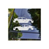 TSC Kelebek Cam Oto Sticker 17 CM Renkli 2 Adet, 8587T-124