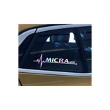 TSC Nissan Micra Yan Cam Sticker Oto Kapı 20 Cm X 7 Cm Holo-Chroma Çok Renkli, Holo-Chroma Z70