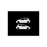 TSC Oto Clio 3 Detaylı Basık Kelebek Cam Sticker 2 Adet Renkli, TSC-Y-20