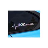 TSC Peugeot 307 Yan Cam Sticker Oto Kapı 20 Cm X 7 Cm Holo-Chroma Çok Renkli, Holo-Chroma Z79