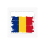TSC Romanya Bayrağı Ulusal Çıkartması Sticker Etiket 19CM Çok Renkli, 31agusx184