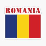 TSC Romanya Bayrak Çıkartması Araba Leptop Duvar Sticker 19Cm