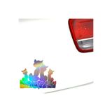 TSC Sevimli Hayvan Ailesi Kedi Pet Sticker 14cm Çok Renkli, EyM85