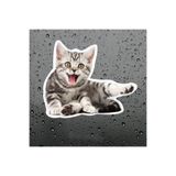 TSC Sevimli Yaramaz Kedi Araba Sticker Etiket 18cm Çok Renkli, RENK27K171